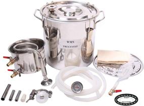 img 1 attached to 🍷 YUEWO 2 Pot Stainless Steel Water Alcohol Distiller Kit - 3Gal/12Liters for DIY Brandy Whisky Vodka Distilled Water, Home Brew & Wine Making Supplies, Silver