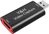 📷 y&amp;h cam link 1080p 60fps: улучшенная видеозахватная карта hdmi для зеркальной камеры, видеокамеры, экшн-камеры - компактная запись hd-видео и поддержка прямой трансляции. логотип