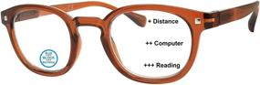 img 4 attached to 👓 Joseph Progressive Multifocus Reading Glasses: Blue Light Blocking for Women & Men, No Line Multifocal Readers (Brown) +2.50 - Enhance Clarity & Reduce Eye Strain!