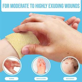 img 2 attached to JJ CARE 2”x 2” Honey Calcium Alginate Dressing [Box of 10] - Medical Grade Honey Bandages for Burns, Latex Free | Honey Patches for Faster Wound Care, Calcium-infused Wound Dressing