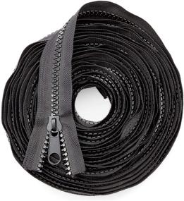 img 2 attached to 🔝 High-quality Black #10 Nylon Coil Zippers for Sewing: 10 Yards, 10 Pieces - Top-rated and Durable