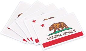 img 2 attached to 🌴 Woven California Flag Iron-On State Patches - 12 Pack (3 x 2 in)