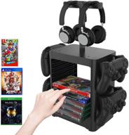 🎮 multifunctional gaming storage tower stand - ps5/ps4/xbox game organizer & controller, headset holder - asfsky video game rack - ideal gamer gifts logo