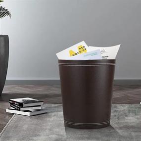 img 2 attached to 🗑️ Premium Leather Trash Cans: Elegant Storage Bins for Bathroom, Kitchen, Office, and High-Class Hotels