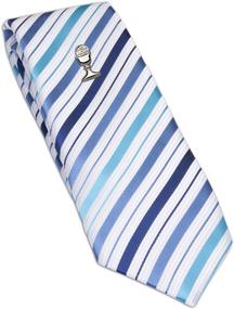 img 4 attached to Premium Striped Silver Chalice Communion Neckties: 45 Inch Boys' Accessories for a Timeless Look