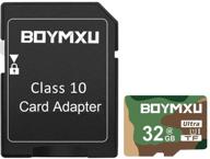 boymxu 32gb tf card with adapter - high speed uhs-i class 10 memory card for phone, camera, computer - military color logo