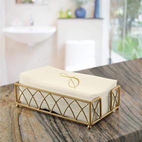 img 3 attached to 🛀 Luxurious European-Made Monogrammed Guest Towels: Ivory/Gold, Initial 'S' - Perfect for Upscale Weddings and Dining (24 pc)