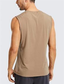 img 3 attached to 🏋️ CRZ YOGA Men's Moisture-Wicking Sleeveless Shirts - Lightweight Pima Cotton Tank Tops for Workout, Muscle Tank