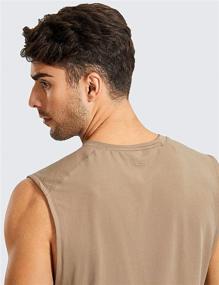 img 2 attached to 🏋️ CRZ YOGA Men's Moisture-Wicking Sleeveless Shirts - Lightweight Pima Cotton Tank Tops for Workout, Muscle Tank