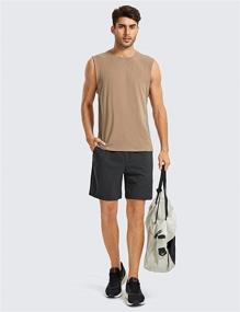 img 1 attached to 🏋️ CRZ YOGA Men's Moisture-Wicking Sleeveless Shirts - Lightweight Pima Cotton Tank Tops for Workout, Muscle Tank