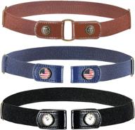 versatile 3-pack elastic belts: adjustable stretch belts for kids - boys and girls logo