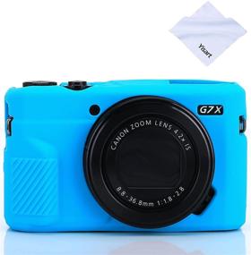 img 4 attached to G7X Mark II Case G7X Mark III Case G7X Camera Silicone Case Ultra-Thin Lightweight Rubber Soft Silicone Case Bag Cover For Canon PowerShot G7X G7X Mark II G7X Mark III Microfiber Cloth (Blue)