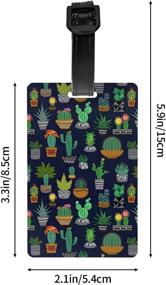 img 1 attached to WOWUSUO Cactus Luggage Tags Suitcase Tag