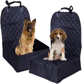 img 4 attached to Premium LKJYBG Multi Dog Car Seat Covers: 100% Waterproof, Non Slip, Durable for Cars, Trucks & SUVs