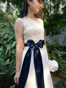 img 3 attached to 👰 Classic Ribbon Formal Wedding Dress Accessories for Women's Belts