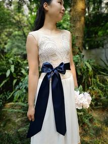 img 2 attached to 👰 Classic Ribbon Formal Wedding Dress Accessories for Women's Belts