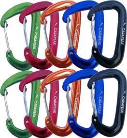 img 4 attached to 🔒 CARAPEAK 12kN Heavy Duty Small D Shape Aluminium Carabiners - Versatile Clips for Hammock, Camping, Hiking & Backpacking - Secure and Lightweight