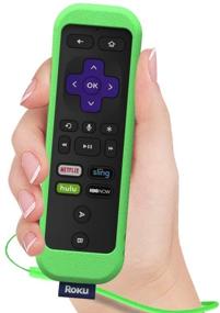 img 1 attached to Roku Gaming Remote Case SIKAI Shockproof Protective Case For Roku 3 (4230 And 4200) Roku 2 (4210) RC54R Enhanced Remote Anti-Slip Washable Dust-Proof Anti-Lost With Hand Strap (Glow In Dark Green)