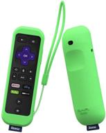 roku gaming remote case sikai shockproof protective case for roku 3 (4230 and 4200) roku 2 (4210) rc54r enhanced remote anti-slip washable dust-proof anti-lost with hand strap (glow in dark green) logo