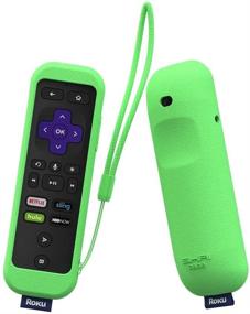 img 4 attached to Roku Gaming Remote Case SIKAI Shockproof Protective Case For Roku 3 (4230 And 4200) Roku 2 (4210) RC54R Enhanced Remote Anti-Slip Washable Dust-Proof Anti-Lost With Hand Strap (Glow In Dark Green)