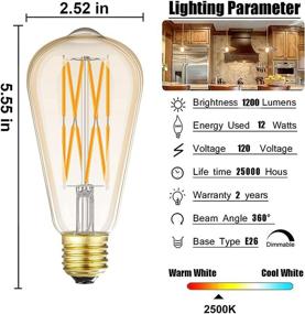 img 1 attached to LEOOLS Dimmable Filament Squirrel 🐿️ LED Bulb - Energy-Efficient and Equivalent