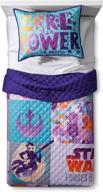 purple star wars forces of destiny quilt & sham set by jay franco logo