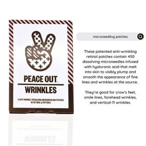 img 1 attached to 🌟 Peace Out Microneedling Anti-Wrinkle Retinol Patches, 6 Patches - Advanced Anti-Aging Patches with Peptides and Vitamin C for Face, Forehead - Effective Skincare Treatment for Fine Lines, Wrinkles, and Dull Skin