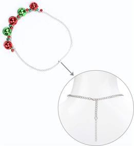 img 1 attached to 🎄 Christmas Jingle Bells Jewelry Set - Necklace, Bracelet, Earrings - Holiday Stocking Stuffers for Women and Girls