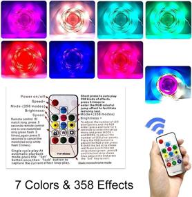 img 1 attached to 🎮 Enhance Your PS5 Gaming Experience with RGB LED Strips: 7 Colors, 358 Effects & USB-powered Light Bar Kit for PlayStation 5 Console - Includes DIY Accessories, 5050 RGB Tape Sticker & IR Remote