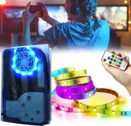 🎮 enhance your ps5 gaming experience with rgb led strips: 7 colors, 358 effects & usb-powered light bar kit for playstation 5 console - includes diy accessories, 5050 rgb tape sticker & ir remote логотип