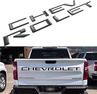 🔥 enhance your silverado with 3d raised tailgate insert letters - compatible with 2019 2020 silverado models (gloss black) logo