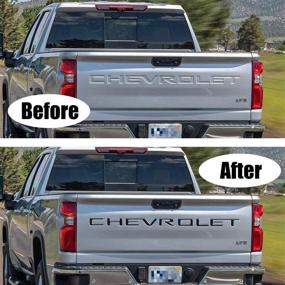 img 1 attached to 🔥 Enhance Your Silverado with 3D Raised Tailgate Insert Letters - Compatible with 2019 2020 Silverado Models (Gloss Black)