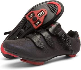 img 4 attached to 🚴 Road Bike Shoes for Men's Cycling with Look Delta Cleats for Lock Pedals - Ideal Spin Shoes for Road, Peloton, and Indoor Biking