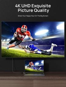 img 2 attached to 🔌 JSAUX Mini HDMI to HDMI Cable 6.6FT - Aluminum Shell, High Speed 4K 60Hz HDMI 2.0 Cord - Compatible with Camera, Tablet, Laptop - Grey