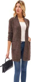 img 1 attached to Sleeve Overcoat Outwear Cardigan Multicolored Women's Clothing for Coats, Jackets & Vests