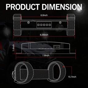 img 3 attached to Universal Roll Bar Mount LED Dome Light by OFFROADTOWN – UTV Interior Light for RZR, Polaris, Can-Am, ATV, Truck, Off Road Car