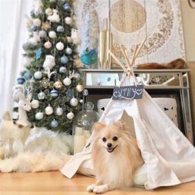 img 3 attached to 🐶 Little Dove Pet Teepee Dog - Cozy and Chic Hideaway for Your Furry Friend