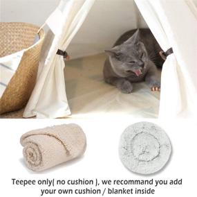 img 1 attached to 🐶 Little Dove Pet Teepee Dog - Cozy and Chic Hideaway for Your Furry Friend