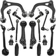 🔧 detroit axle - complete front control arm replacement set for 300 dodge charger challenger magnum - 16 pc kit logo