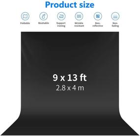 img 3 attached to 📸 Black Polyester Studio Backdrop Screen - Neewer 9 x 13 feet/2.8 x 4 meters for Photography, Photo, and Video Studio