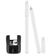 💅 set of 2 white nail pencils with sharpener - 2-in-1 french nail art whitening pencils, including cuticle pusher and handheld pencil sharpener, for diy french art manicure supplies logo
