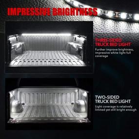 img 3 attached to 💡 Waterproof LED Truck Bed Strip Lights - 3Pcs 60 Inch White MNJ Motor Light Strip with On-Off Switch, Fuse Splitter Cable - Compatible with Trucks, Jeeps, Pickups, RVs, SUVs, Vans, Cargo Boats, and More