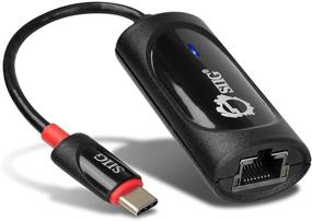 img 2 attached to 🔌 SIIG USB Type C to Gigabit Ethernet Adapter - Reliable 10/100/1000 Mbps LAN Converter for Windows and Mac Systems, Thunderbolt 3 Compatible (Black)