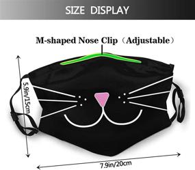 img 3 attached to 🎭 GHEOR Washable Reusable Face Mask (4 PCS)Fashionable Comfortable Breathable Dust Mask for Men Women Teens with 10 Filters