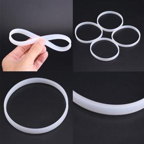 img 1 attached to Fdit 4PCS White Rubber Sealing O-Ring Gasket Replacement for Ninja Juicer Blender - Improved Rubber Seal Ring for Enhanced Performance