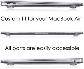 img 2 attached to 📦 HDE Clear Case for MacBook Air 2018-2020: Keyboard Skin Cover & Touch Bar Protection for Apple MacBook Air 13 Inch Retina (A1932-2018, A2179-2020, M1 A2337)