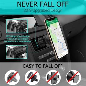 img 3 attached to 🚗 Miracase Upgrade 2-in-1 Magnetic Clip Car Phone Mount - Air Vent Phone Holder for Car, Compatible with iPhone X, Xs Max, XR, 8 Plus, 7 Plus, Galaxy S20, S10, S9, Google and More