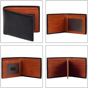 img 3 attached to Premium Men's Accessories with Genuine Leather Compartments: Unhampered by Windows