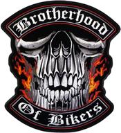 🏍️ hot leathers ppa5110 biker brotherhood embroidered patch - 4" x 4 logo