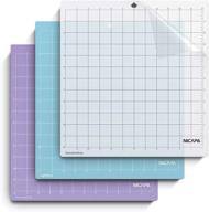 nicapa replacement cutting mat for silhouette(12x12 inch 3pack-standardgrip、lightgrip、stronggrip) adhesive&amp logo